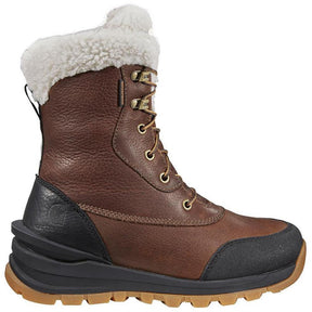 Carhartt 8" Women's Pellston Waterproof Insulated Winter Soft Toe Boot Red Brown Profile View