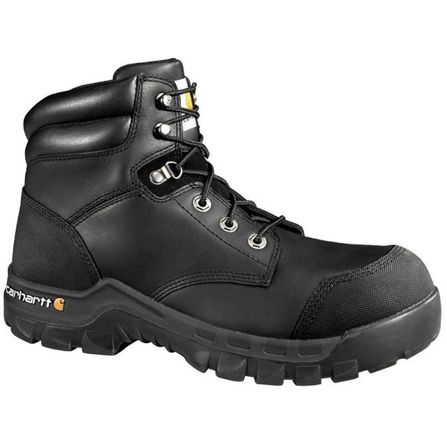 Carhartt 6" Rugged Flex Waterproof Composite Toe Work Boot Black Profile View