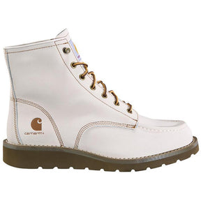 Carhartt 6" Wedge Unlined Natural Soft-Toe Boot Off White Profile View