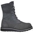 Carhartt 8" Women's Waterproof Sherpa Lined Fold Down Winter Wedge Soft Toe Boot Dark Grey Profile View