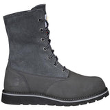 Carhartt 8" Women's Waterproof Sherpa Lined Fold Down Winter Wedge Soft Toe Boot Dark Grey Profile View