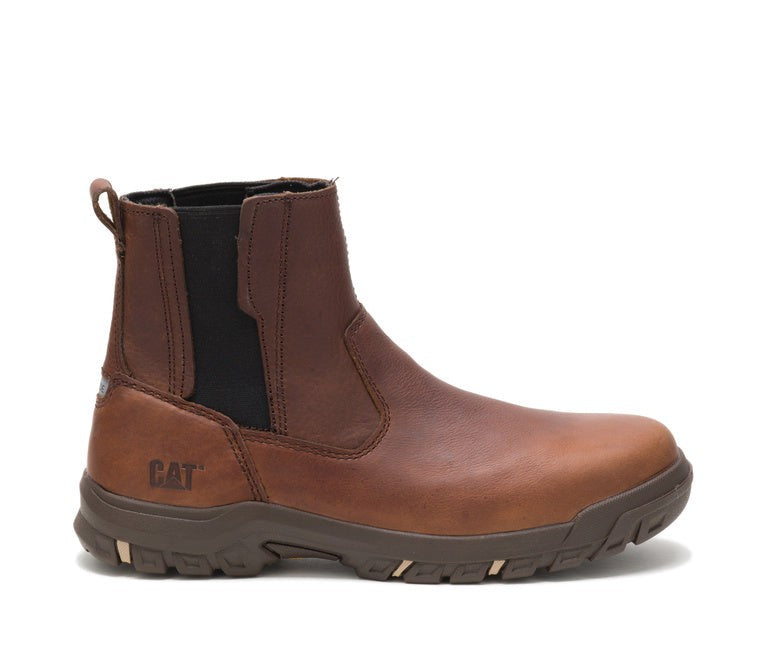 Caterpillar Abbey Women’s Steel-Toe Chelsea Work Boot Brown P91027 Profile