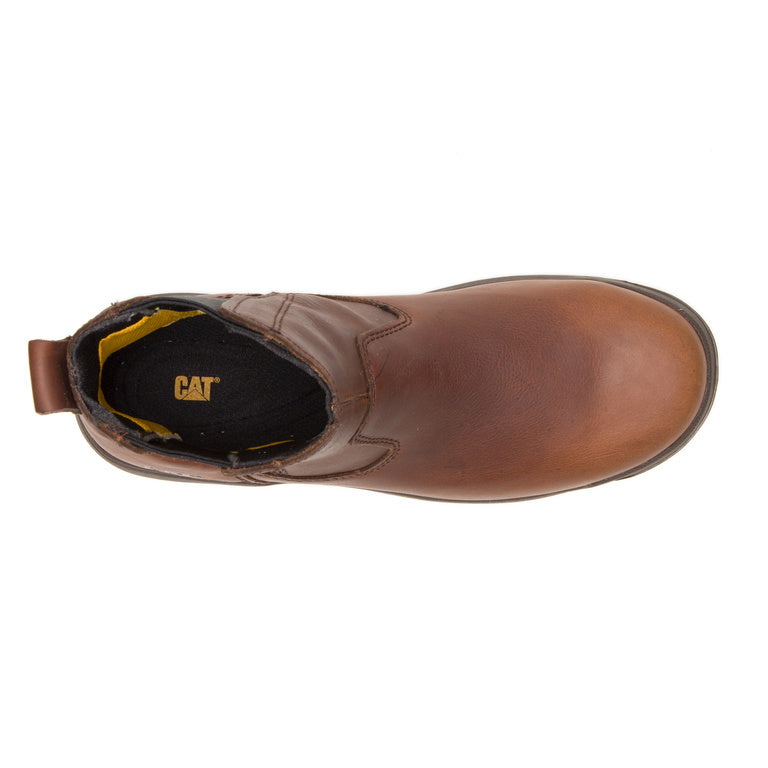 Caterpillar Abbey Women’s Steel-Toe Chelsea Work Boot Brown P91027 Front Image