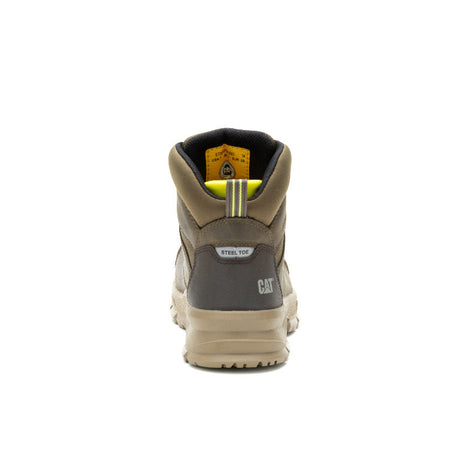 Caterpillar Accomplice X Women’s Steel-Toe Waterproof Work Boot Green P91631 Heel Image