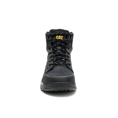 Caterpillar Men's Brickline Steel Toe Boot Black - Front View