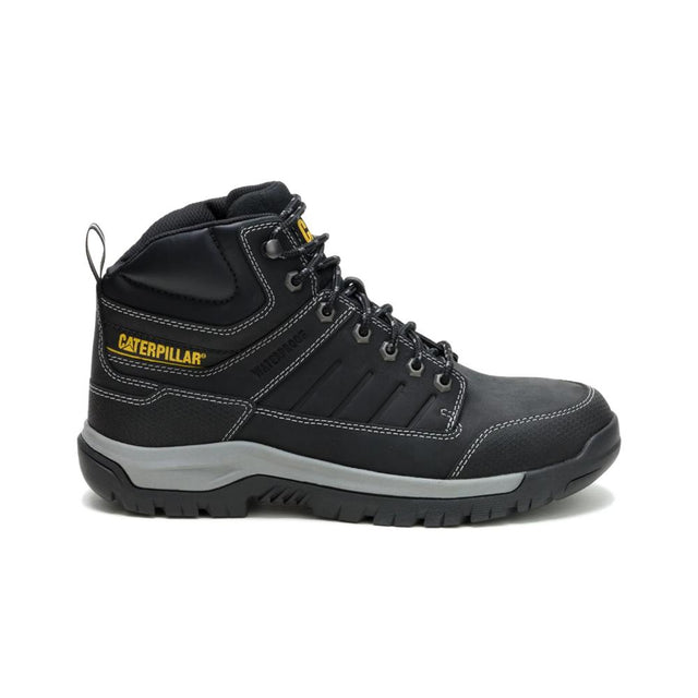 Caterpillar Men's Brickline Steel Toe Boot Black - Lateral View