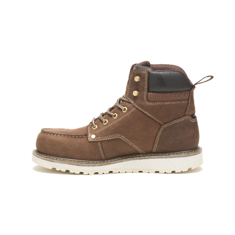 Caterpillar Calibrate Steel-Toe Work Boots Brown P91420 Side Image