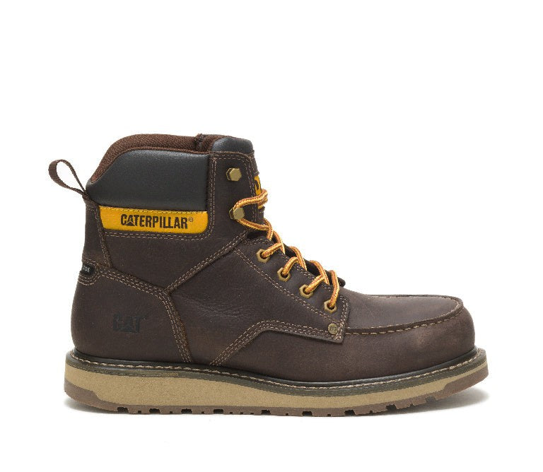 Caterpillar Calibrate Steel-Toe Work Boot Dark Brown P91418 Profile