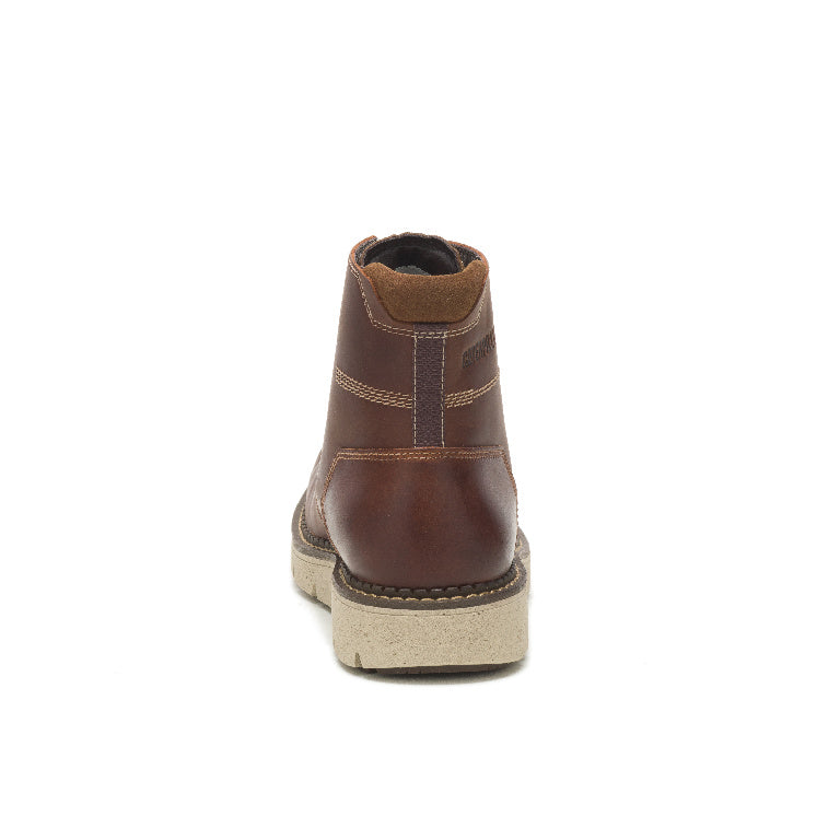Caterpillar Covert Soft-Toe Boot Leather Mid Boot Brown P725361 Heel Image