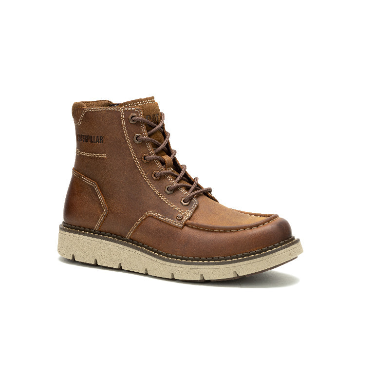 Caterpillar Covert Soft-Toe Boot Leather Mid Boot Brown P725361 Medial Image