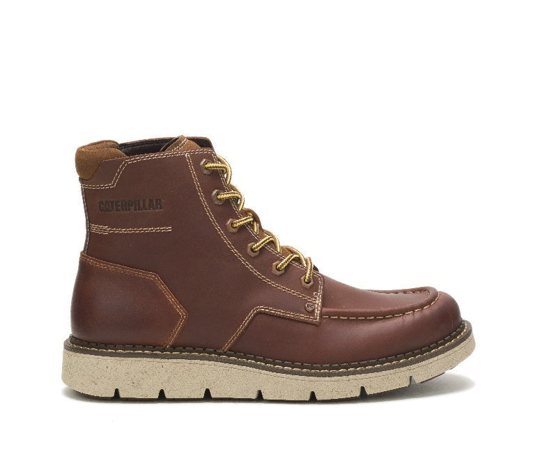 Caterpillar Covert Soft-Toe Boot Leather Mid Boot Brown P725361 Profile