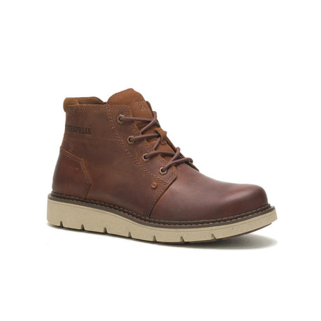 Caterpillar Covert Soft-Toe Waterproof Mid Boot Leather Brown P725465 Medial Image