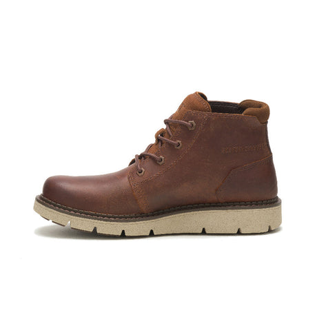 Caterpillar Covert Soft-Toe Waterproof Mid Boot Leather Brown P725465 Side Image