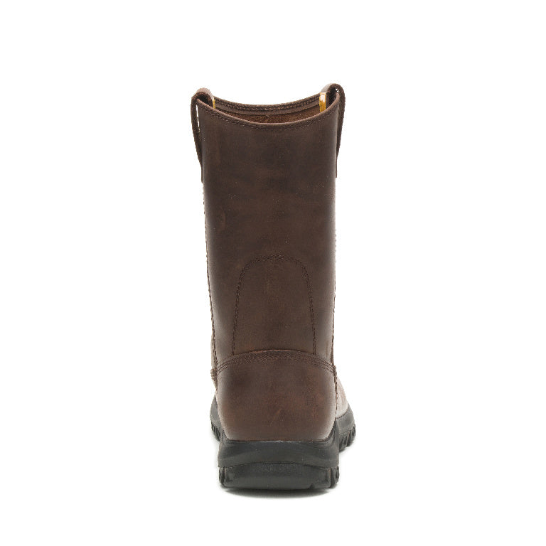 Caterpillar Drawbar Soft-Toe Pull On Work Boot Brown P51034 Heel Image