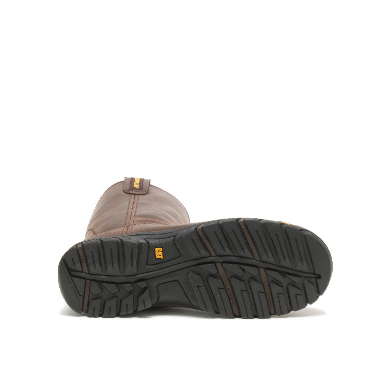 Caterpillar Drawbar Steel-Toe Pull On Work Boot Brown P91155 Sole Image