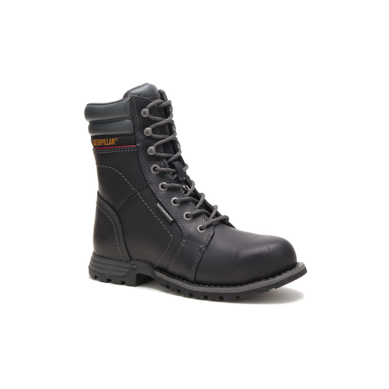 Caterpillar Echo Women’s Steel-Toe Waterproof Work Boot Black P90899 Medial Image