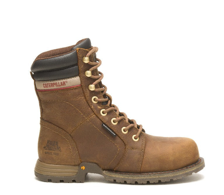 Caterpillar Echo Women’s Steel-Toe Waterproof Work Boot Brown P91575 Profile
