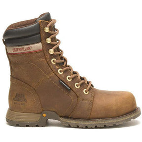 Caterpillar Echo Women’s Steel-Toe Waterproof Work Boot Brown Profile View