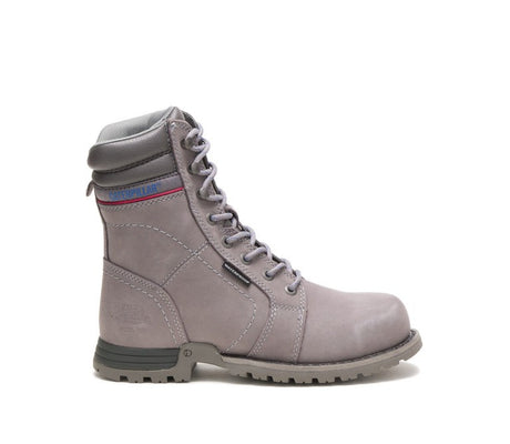 Caterpillar Echo Women’s Steel-Toe Waterproof Work Boot Frost Grey P90565 Profile