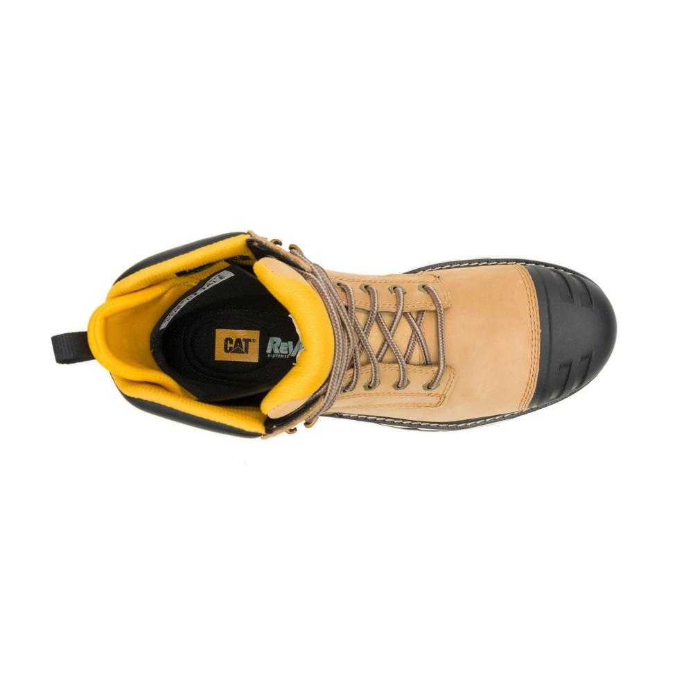Caterpillar Men's Excavator PowerSpring 6-Inch Composite Toe Boot Honey - Top View