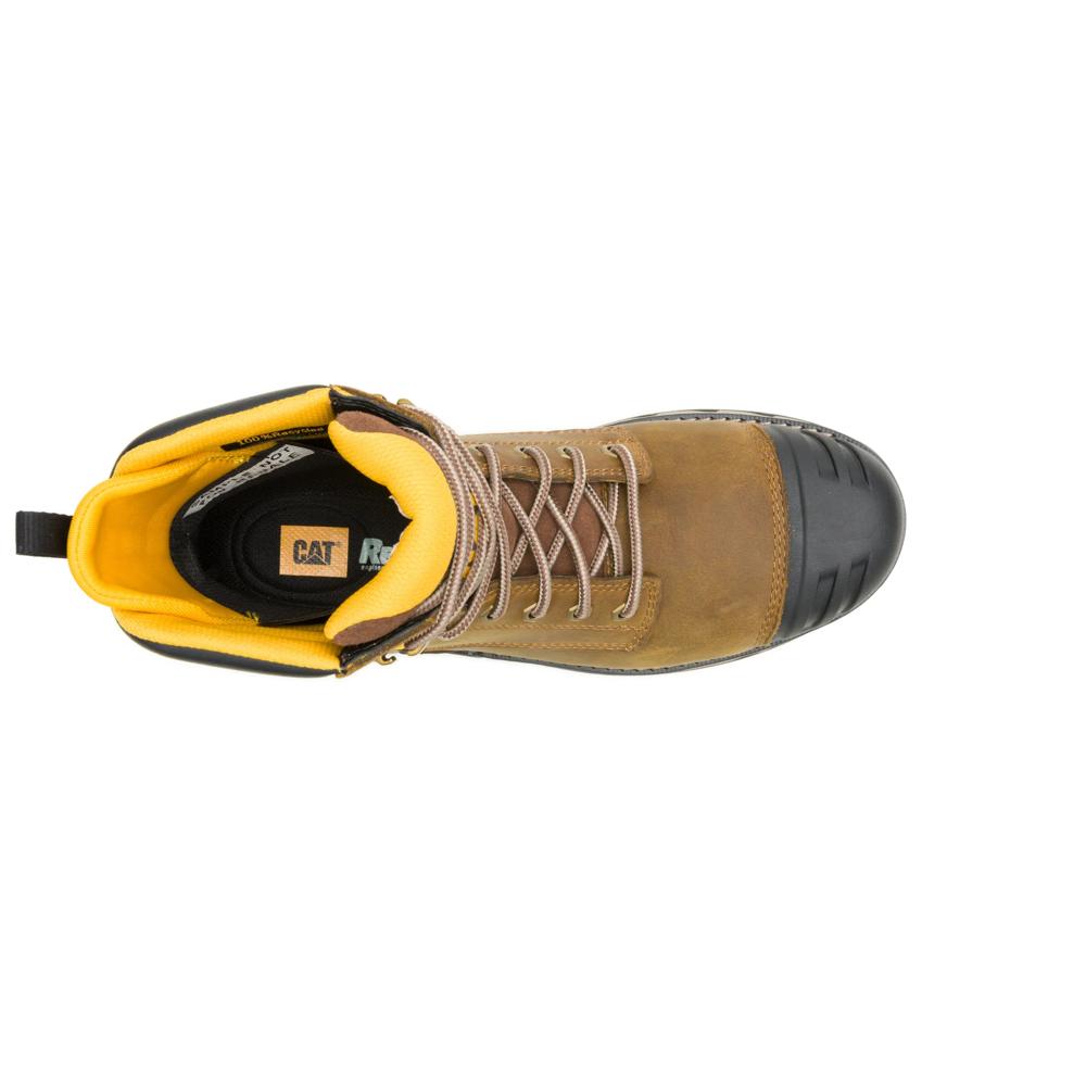 Caterpillar Men's Excavator PowerSpring 6-Inch Soft Toe Boot Pyramid - Top View