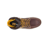 Caterpillar Impact Composite-Toe Waterproof Work Boot Red Brown P91402 Side Image