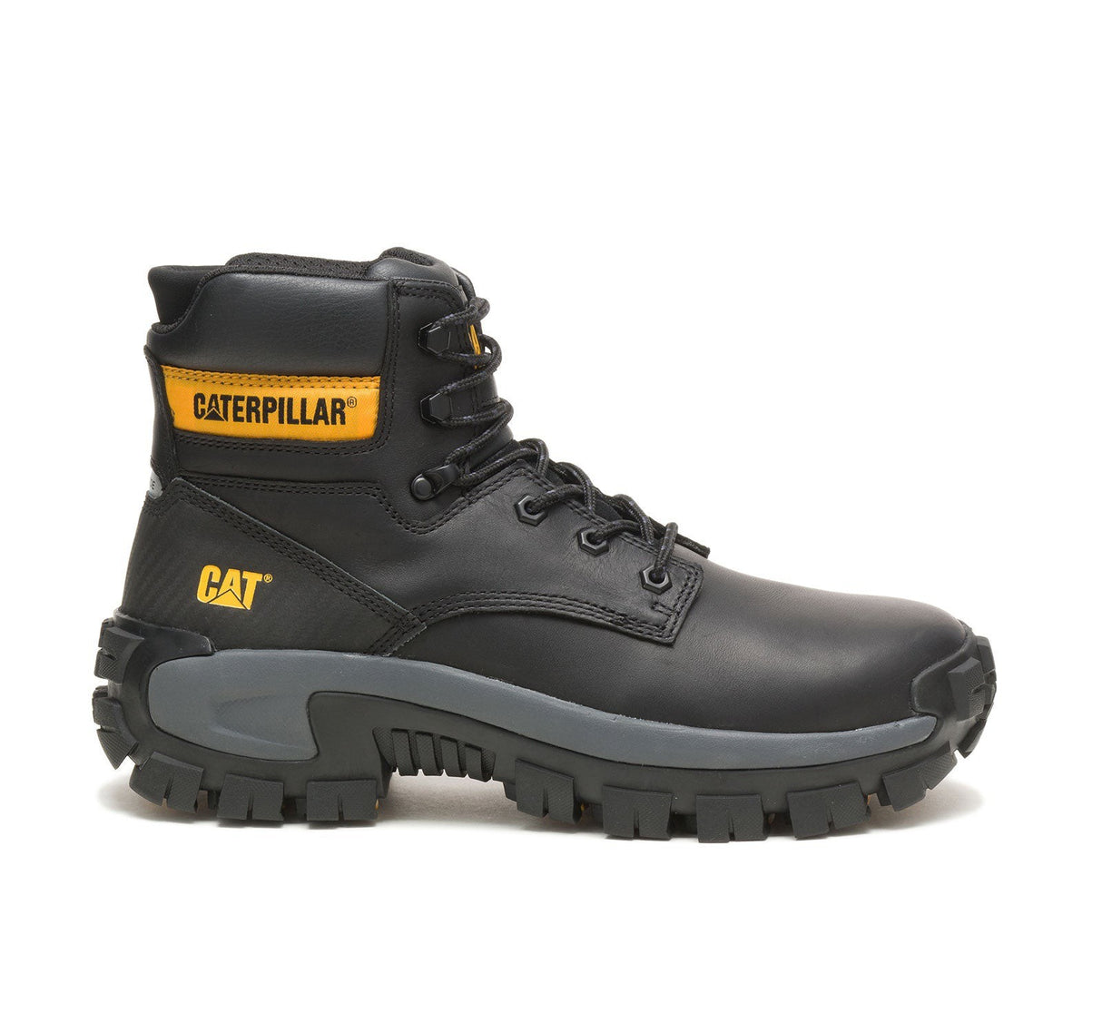 Caterpillar Invader Hi Steel-Toe Work Boot Black P91287 Profile