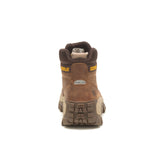 Caterpillar Invader Hi Steel-Toe Work Boot Brown P91596 Heel Image
