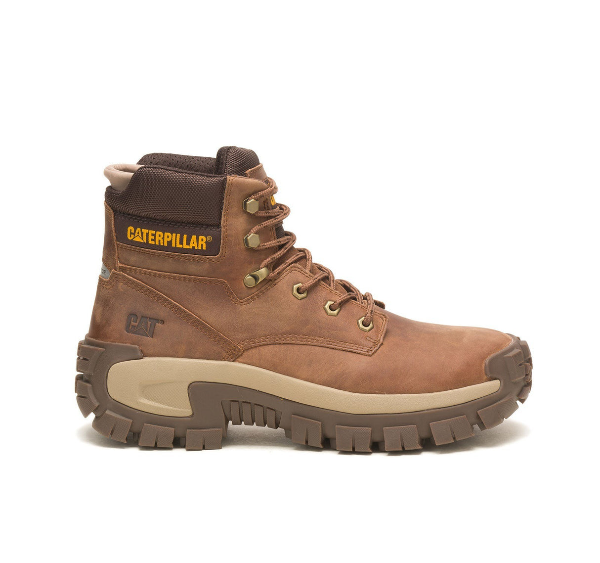 Caterpillar Invader Hi Steel-Toe Work Boot Brown P91596 Profile