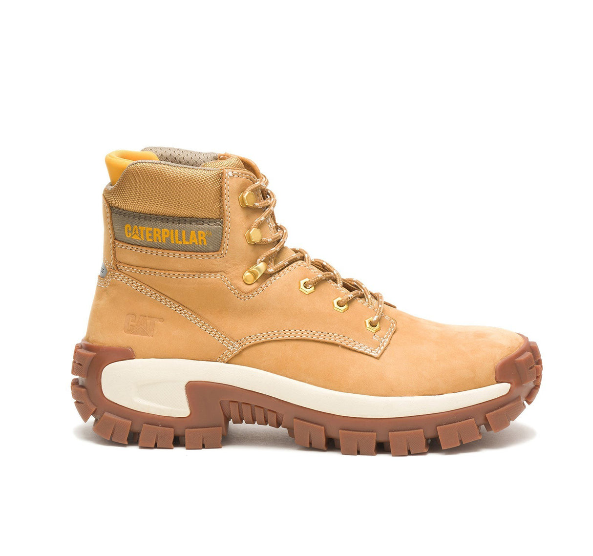 Caterpillar Invader Hi Steel-Toe Work Boot Honey P91286 Profile