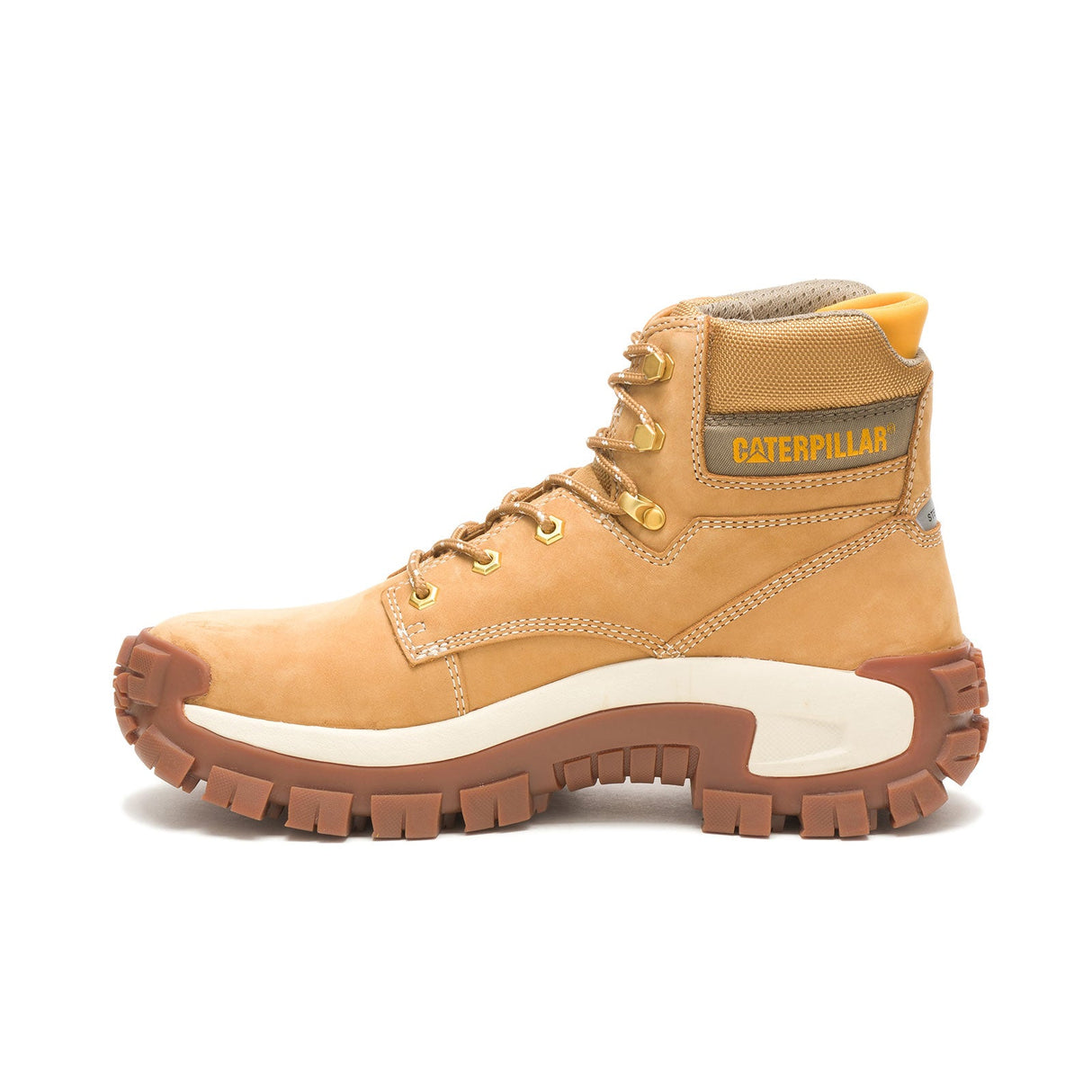 Caterpillar Invader Hi Steel-Toe Work Boot Honey P91286 Side Image