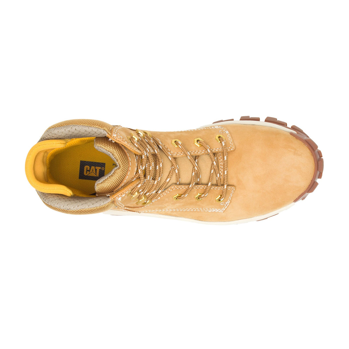 Caterpillar Invader Hi Steel-Toe Work Boot Honey P91286 Front Image