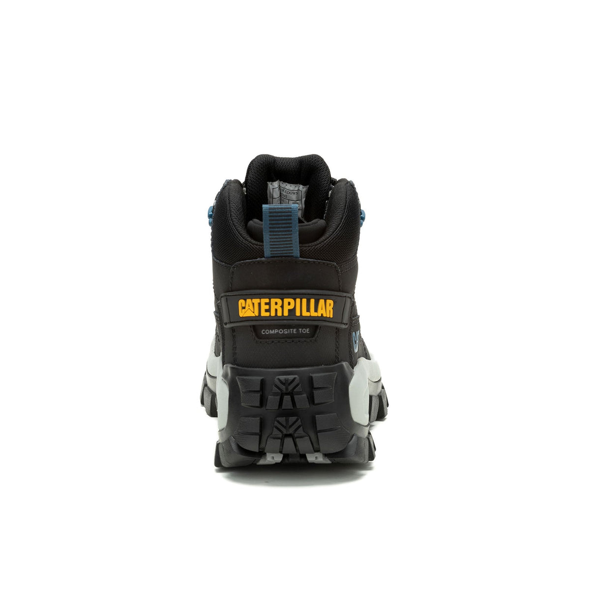 Caterpillar Invader Mid Vent Composite-Toe Work Boot Black P91664 Heel Image