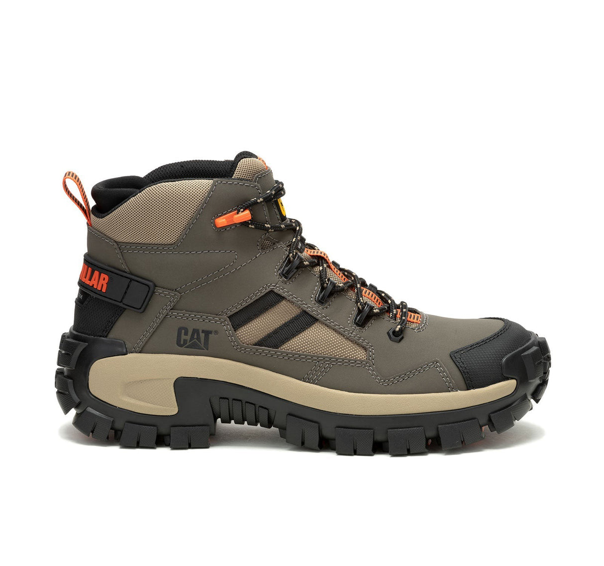 Caterpillar Invader Mid Vent Composite-Toe Work Boot Tan/Green P91666 Profile