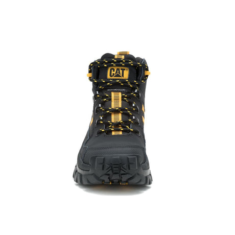 Caterpillar Invader Mid Vent Waterproof Composite-Toe Boots Black P91756 Heel Image
