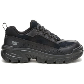 Caterpillar Invader Sport Lo Composite-Toe Shoes Black In Suede Profile View