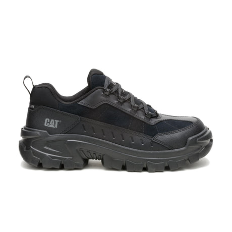 Caterpillar Invader Sport Lo Composite-Toe Shoes Black In Suede P91770 Profile