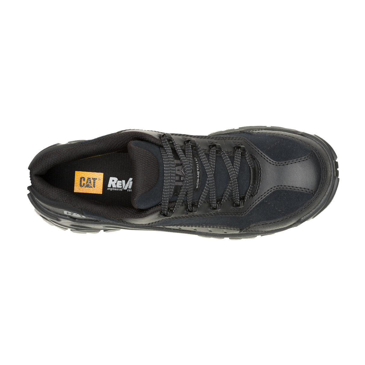 Caterpillar Invader Sport Lo Composite-Toe Shoes Black In Suede P91770 Side Image