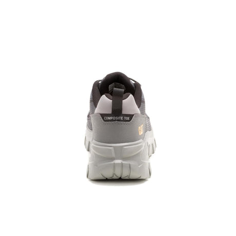 Caterpillar Invader Sport Lo Mesh Composite-Toe Shoes Gargoyle P91767 Heel Image
