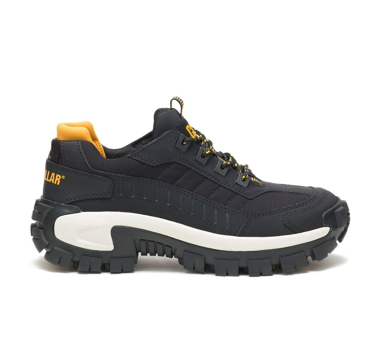 Caterpillar Invader Steel-Toe Work Shoe Black/White P91275 Profile