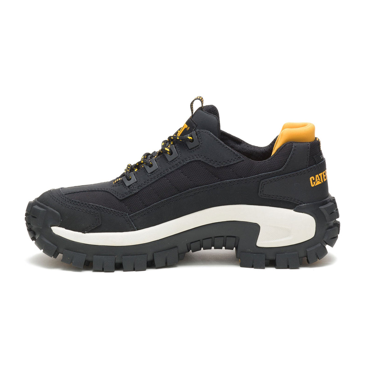 Caterpillar Invader Steel-Toe Work Shoe Black/White P91275 Side Image