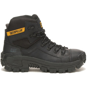 Caterpillar Invader Composite-Toe Waterproof Hiker Work Boot Black Profile View