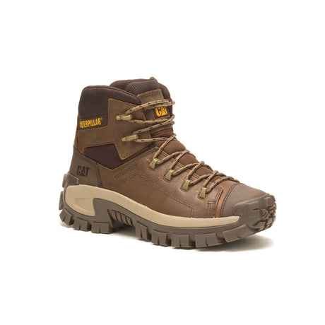 Caterpillar Invader Soft-Toe Waterproof Hiker Boot Light Brown P51083 Medial Image