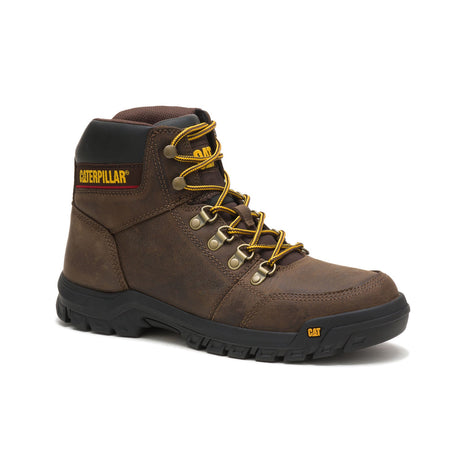 Caterpillar Outline Soft-Toe Boot Seal Brown P74087 Medial Image