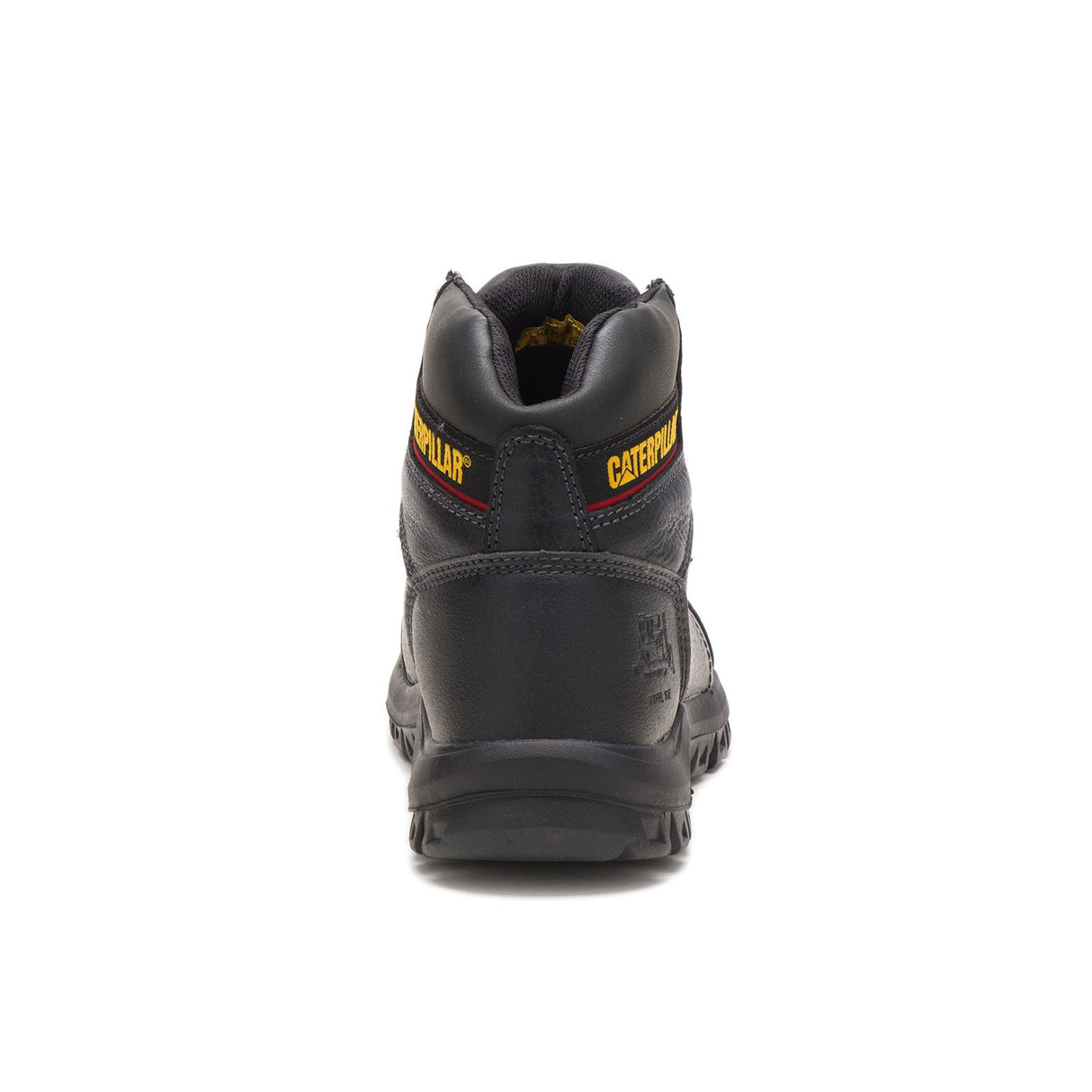 Caterpillar Outline Steel-Toe Work Boot Black P90800 Heel Image