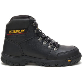 Caterpillar Outline Steel-Toe Work Boot Black Profile View