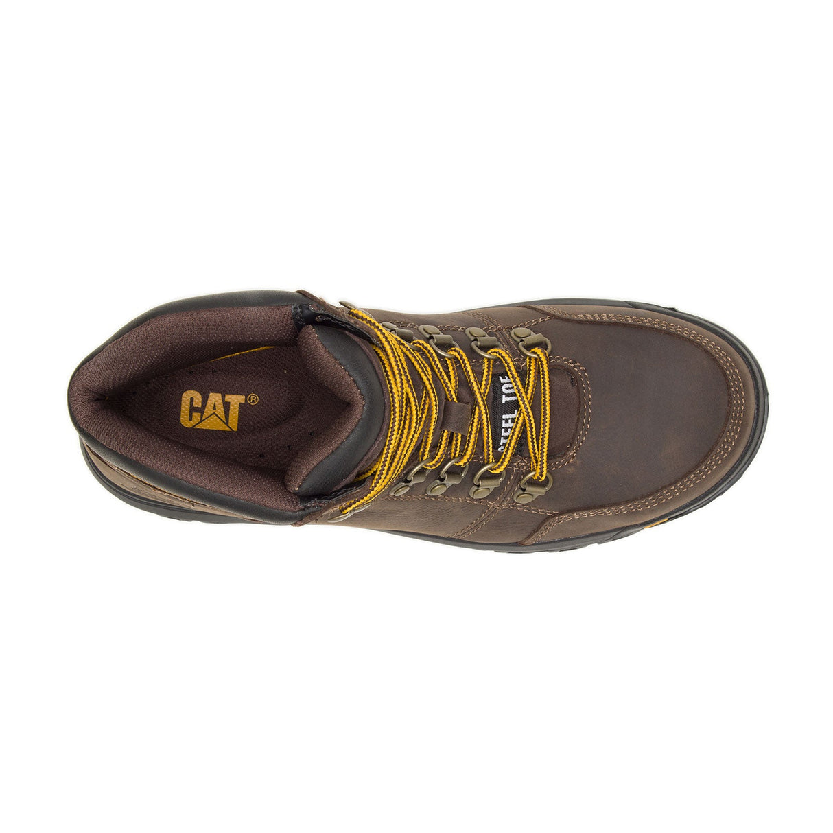 Caterpillar Outline Steel-Toe Work Boot Brown P90803 Front Image