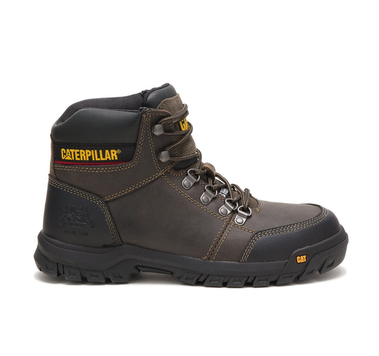Caterpillar Outline Steel-Toe Work Boot Brown/Black P90802 Profile