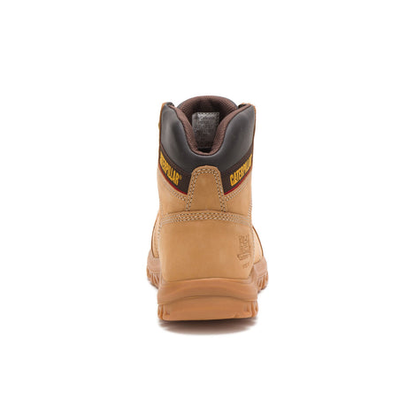 Caterpillar Outline Steel-Toe Work Boot Honey P90801 Heel Image