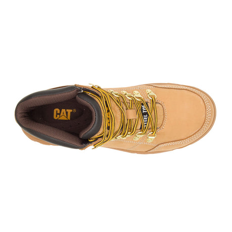 Caterpillar Outline Steel-Toe Work Boot Honey P90801 Front Image